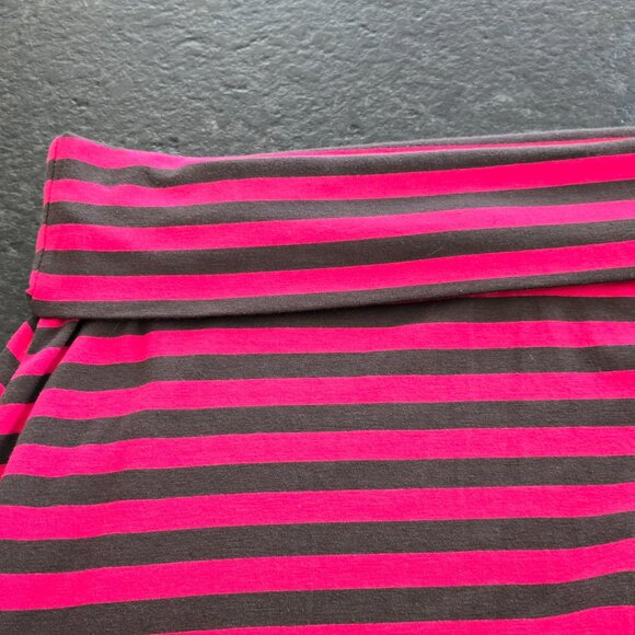 Pink and Gray Stripe Maxi Skirt, Size: XL - Picture 6 of 8